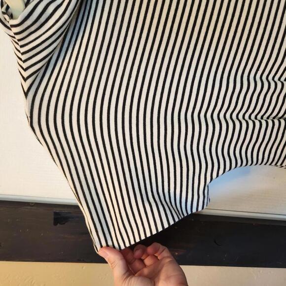 Böhme Women's White Striped High Neck Dress- Size Small - Picture 6 of 8